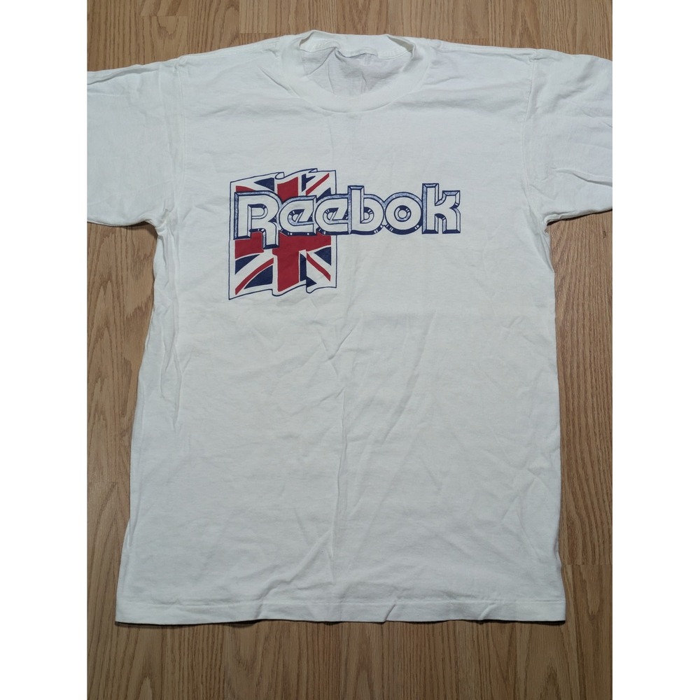 Reebok Mens Vintage Union Jack Graphic T-Shirt White Large